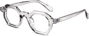 Grey / 44 Millimeters | B0CSSRYVB2 | FEISEDY Retro Octagon Blue Light Glasses for Women Men Vintage Polygon Anti Glare Eyeglasses B0102