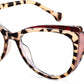 Red+pink Leopard / 53 Millimeters | B0CGNLYKNQ | FEISEDY Women Cateye Blue Light Blocking Glasses Fake Nerd Clear Computer Eyewear TR Fashion Frame B0040