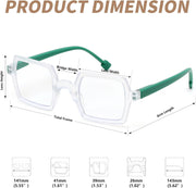 商品图片 20 | B0DNDMV881 | FEISEDY Fashion Blue Light Reading Glasses for Women Square Retro Anti- Glare Digital Eyestrain Readers B0261