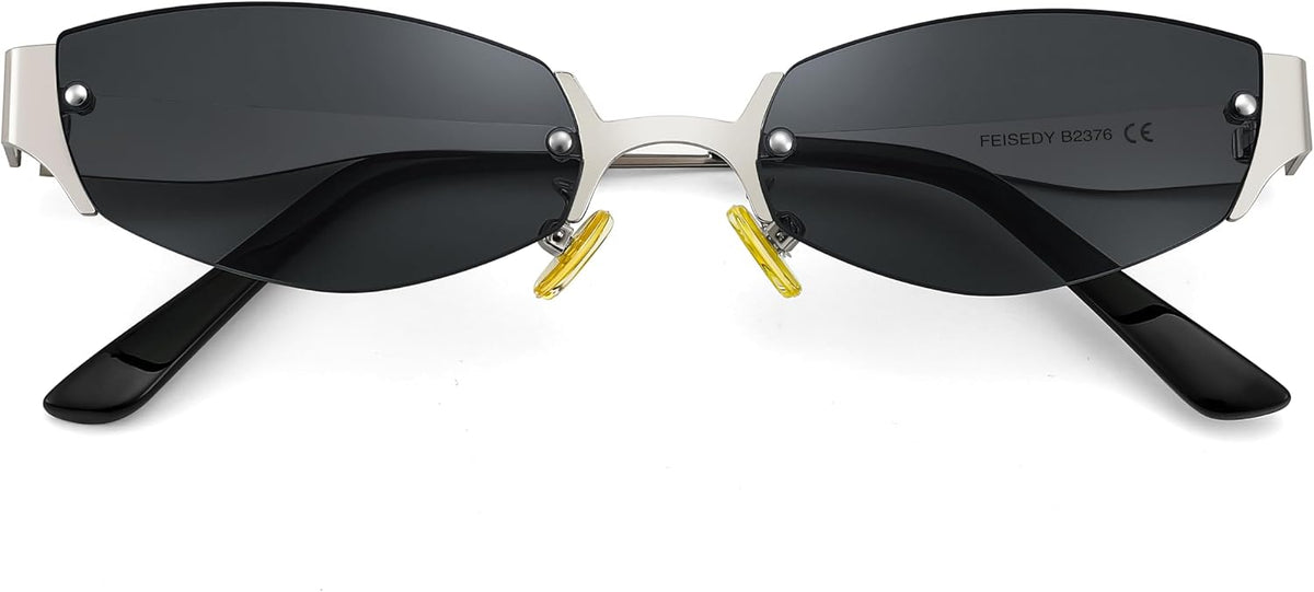 ÉÌƷͼƬ 3 | B0CHYTCP8J | FEISEDY Retro Oval Sunglasses Women Men Y2K Fashion Designer Cosplay Glasses Party Accessories B2376