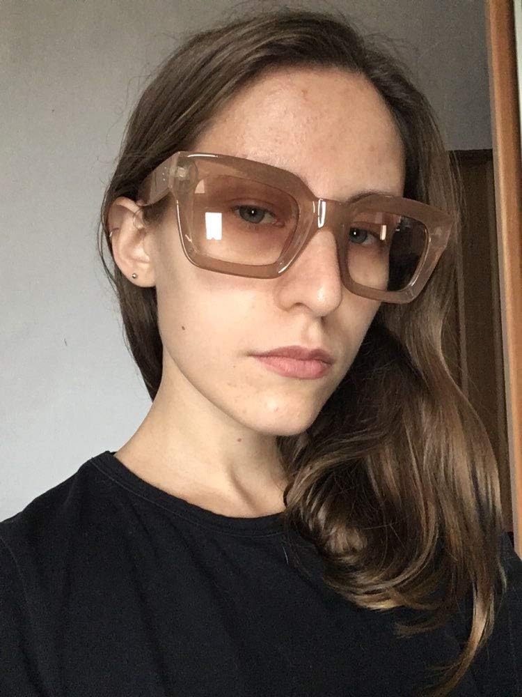 ÉÌƷͼƬ 76 | B07MNGNLNT | FEISEDY Classic Women Sunglasses Fashion Thick Square Sun Glasses B2471