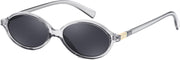 102 Transparent Grey / 47 Millimeters | B0DW8Z4DKZ | FEISEDY Retro Oval Sunglasses for Women 90s Narrow Round Lightweight Shades Y2k Trendy Sunnies B1171