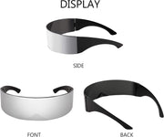 ÉÌƷͼƬ 27 | B08THY8CBQ | FEISEDY 80s Futuristic Cyclops Cyber Visor Sunglasses Men Women Punk Style Cosplay B2740