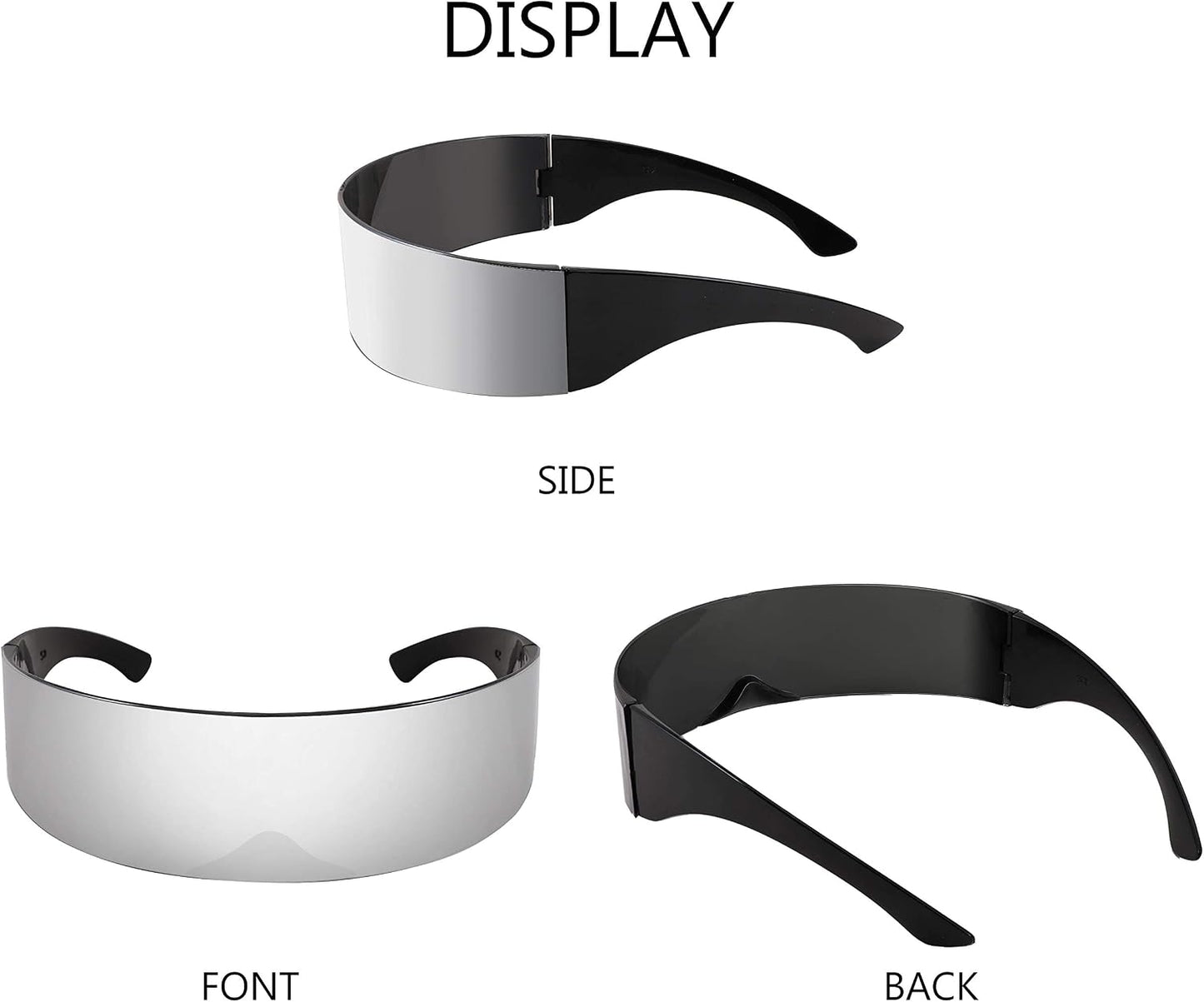 商品图片 27 | B08THY8CBQ | FEISEDY 80s Futuristic Cyclops Cyber Visor Sunglasses Men Women Punk Style Cosplay B2740