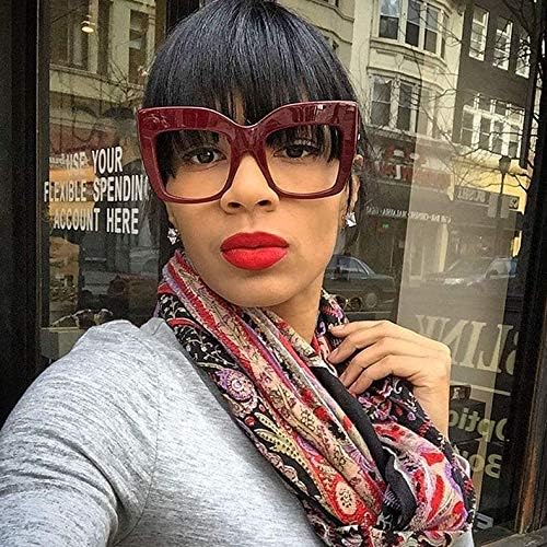 ÉÌƷͼƬ 26 | B07N5J9CF4 | FEISEDY Square Oversized Glasses Frame Eyewear Women B2475