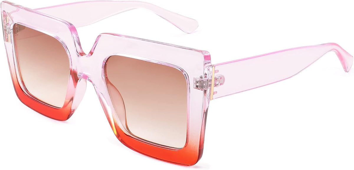 Purple / 50 Millimeters | B0BZRQM6WS | FEISEDY Oversized Square Sunglasses for Women Fashion Shades Luxury Big Sun Glasses UV400 Protection B2380