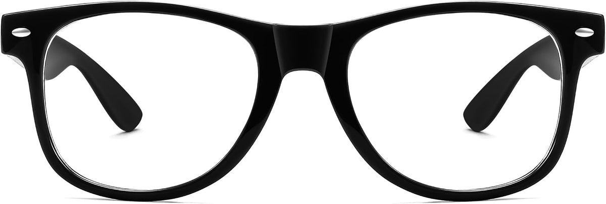 Black / 52 Millimeters | B0DSPPCMJ4 | FEISEDY Classic Square Eyewear Frame Clear Lens Retro Nerd Fake Glasses for Men Women Cosplay Costume Eyeglasses B0276
