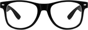 Black / 52 Millimeters | B0DSPPCMJ4 | FEISEDY Classic Square Eyewear Frame Clear Lens Retro Nerd Fake Glasses for Men Women Cosplay Costume Eyeglasses B0276