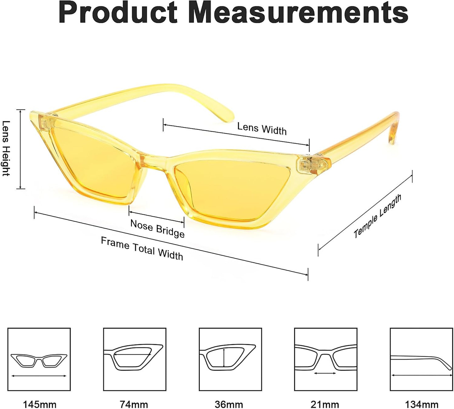 商品图片 9 | B079KYQYT3 | FEISEDY Small Cat Eye Sunglasses Vintage Square Shade Women Eyewear B2291