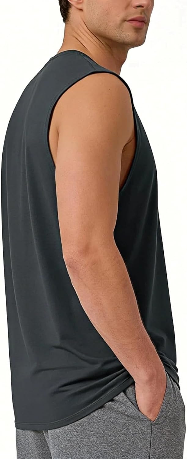 商品图片 8 | B0GLPZ77BT | Men's Tank Top - Quick-Dry Breathable Sleeveless Shirt for Gym Running Workout, Loose Fit Round Neck Active Undershirt