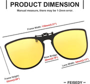 ÉÌƷͼƬ 13 | B093SYK6Y9 | FEISEDY Cat Eye Polarized Clip-On Sunglasses Men Women over Glasses Driving Outdoor B2764
