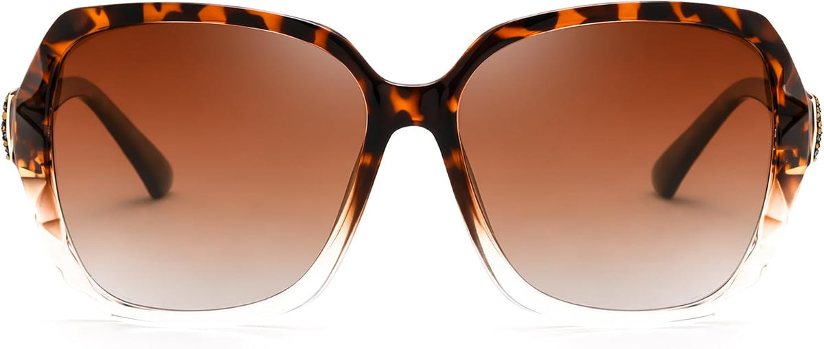 商品图片 49 | B079GT4RXH | FEISEDY Polarized Women Square Sunglasses Sparkling Composite Shiny Frame B2289