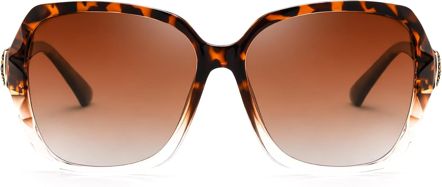商品图片 49 | B079GT4RXH | FEISEDY Polarized Women Square Sunglasses Sparkling Composite Shiny Frame B2289