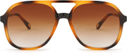 006 Leopard - Gradient Tea / 56 Millimeters | B0C27SJS8C | FEISEDY Retro Aviator Sunglasses Women Men Classic Square Shades Trendy Sun Glasses UV400 Protection B2394