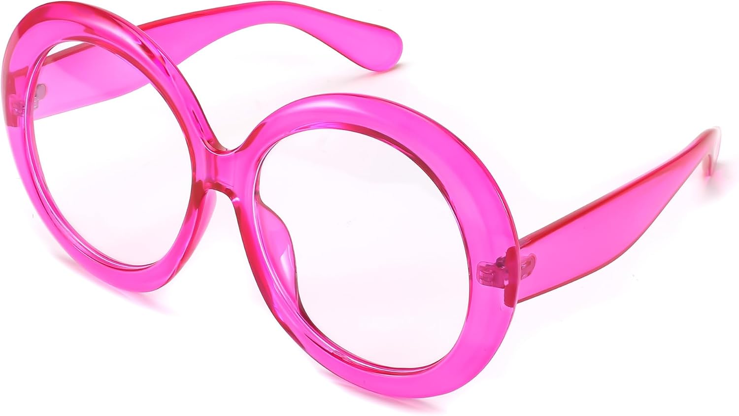 003 - Red / 62 Millimeters | B0CQ27Y1RM | FEISEDY Oversized Blue Light Blocking Glasses Women Men Retro Big Round Frame Eyewear Clear Lens Computer Glasses B2997