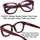 商品图片 4 | B082SVW71F | FEISEDY Retro Reading Glasses Thick Square Big Frame Blue Light Blocking Lens Anti Glare Digital Eyestrain B2534
