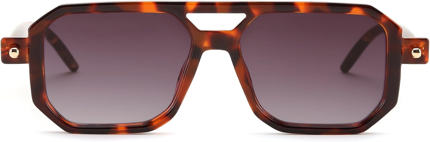 商品图片 128 | B09YTJ4FQZ | FEISEDY Vintage Square 70s Flat Aviator Sunglasses Women Men Classic Retro Stylish Frame UV400 Sunglasses B2622