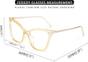 ÉÌƷͼƬ 40 | B07KK3P4KT | FEISEDY Oversized Cat Eye Glasses Frame with Clear Lenses Eyewear for Women B2460