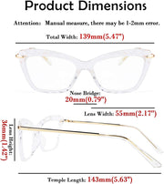 ÉÌƷͼƬ 13 | B088WVS65H | FEISEDY Crystal Cat Eye Reading Glasses Blue Light Blocking Reader Anti Eyestrain Glasses B2596 Champagne 1.75x