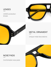 ÉÌƷͼƬ 21 | B0H1WK6BZT | FEISEDY Retro Aviator Polarized Sunglasses Men Women Trendy Square B0433