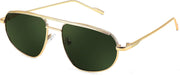 Gold Frame/Blackish Green Lens / 55 Millimeters | B0CB6847V2 | FEISEDY Retro Trendy Aviator Sunglasses Women Men 90s Small Vintage Glasses Stylish Gold Metal Oval Sunglasses B2906
