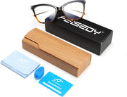 ÉÌƷͼƬ 43 | B085VSD2L3 | FEISEDY Oversized Cat Eye Glasses Frame Blue Light Blocking Eyewear for Women B2589