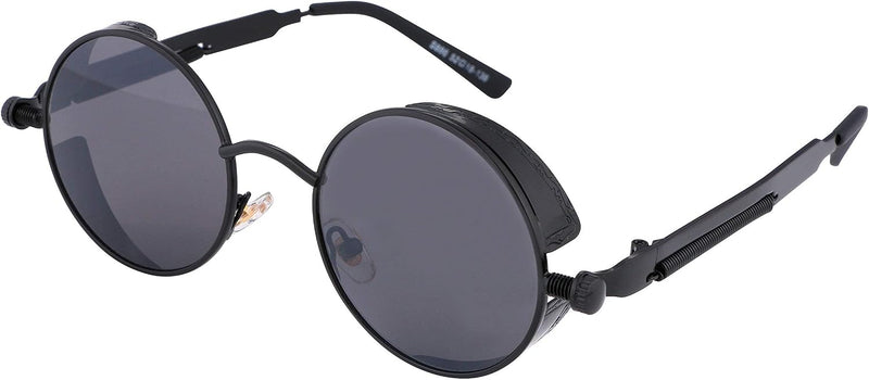 Black/Grey / 1.9 Inches | B06XXLWL7F | FEISEDY Retro Gothic Steampunk Sunglasses For Men Women