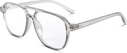 Grey / 54 Millimeters | B0BYD175PK | FEISEDY Lightweight Pilot Glasses Frame Blue Light Blocking Glasses Women Men Oversized Square Computer Glasses B2387