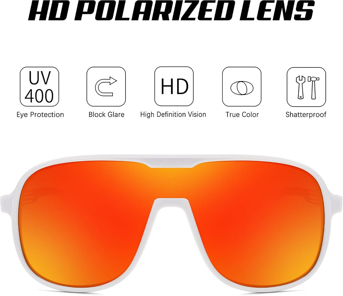 ÉÌƷͼƬ 41 | B0DSV55WLM | FEISEDY Polarized Sunglasses Men Women Mirrored One Piece Lens B0277