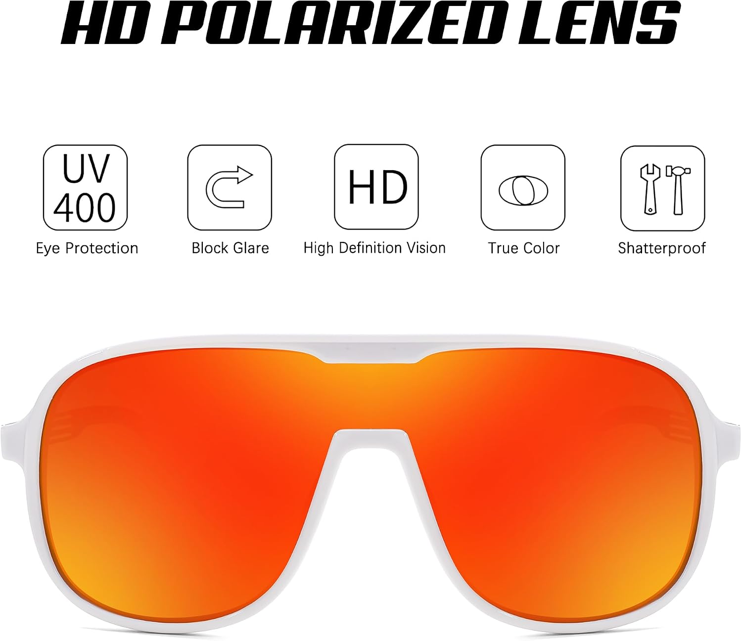 商品图片 41 | B0DSV55WLM | FEISEDY Polarized Sunglasses Men Women Mirrored One Piece Lens B0277