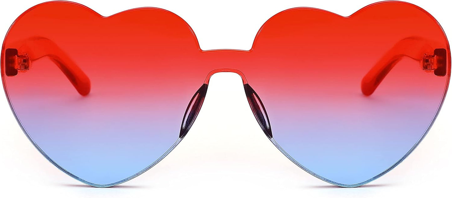商品图片 10 | B07BLKHDRH | FEISEDY Thick Heart Sunglasses Rimless Heart Shaped Sun Glasses Women Fashion Love Glasses B2419