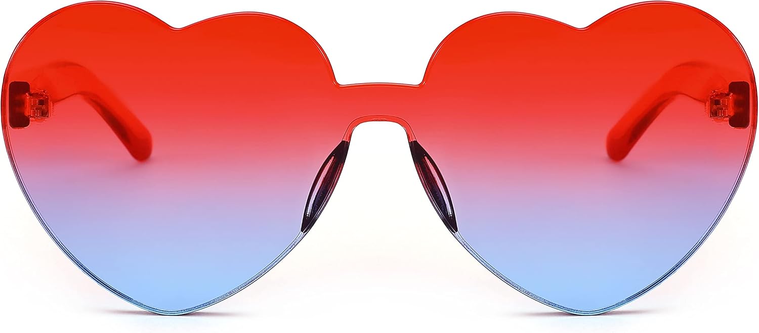 商品图片 10 | B07BLKHDRH | FEISEDY Thick Heart Sunglasses Rimless Heart Shaped Sun Glasses Women Fashion Love Glasses B2419