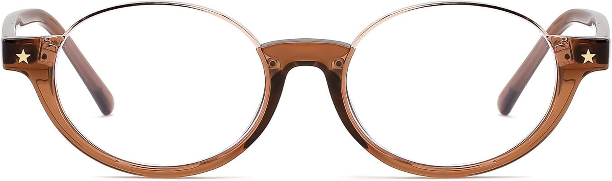 ÉÌƷͼƬ 6 | B0GS9JVKV9 | FEISEDY Trendy Oval Blue Light Glasses for Women Fake Nerd Eyewear Frame Anti Glare B1380