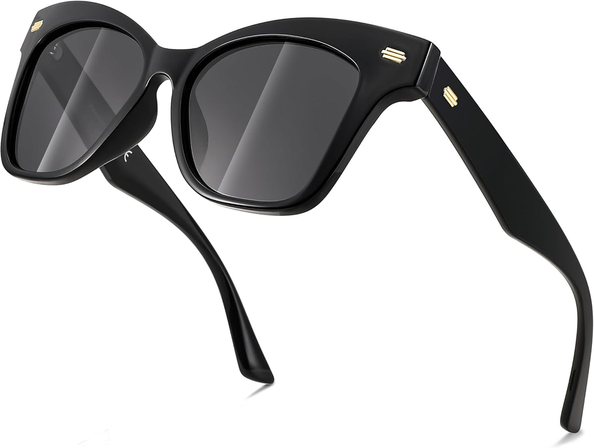 ÉÌƷͼƬ 8 | B0CJNSZC8B | FEISEDY Trendy Polarized Sunglasses, Retro Cateye Frame for Women, UV400 Protection Shades B0009
