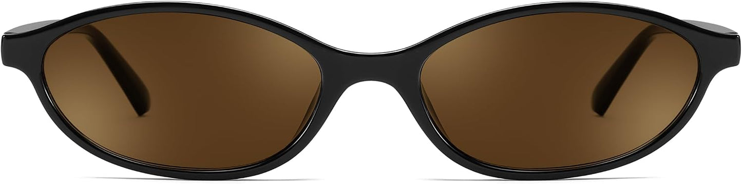 商品图片 45 | B0DMN6519L | FEISEDY Retro Oval Cat Eye Sunglasses for Women 90s Narrow Lightweight Shades Y2k Trendy Sunnies B0257