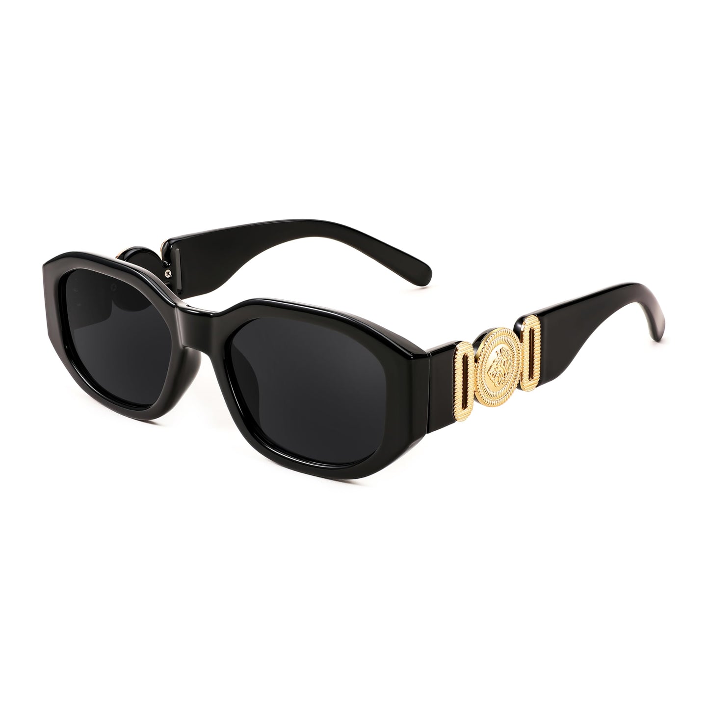 FEISEDY Retro Trendy Rectangle Sunglasses Women Men Narrow Shades B2322 | |Vintage Shades |UV400 Protection |Blocks Glare |Wo