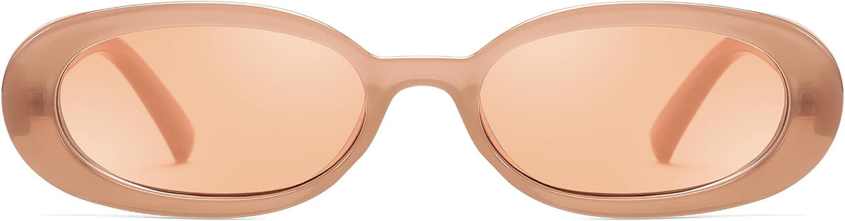 ÉÌƷͼƬ 90 | B0DTHVTKB5 | FEISEDY Retro Oval Sunglasses for Women 90s Narrow Round Lightweight Shades Y2k Trendy Sunnies B1171