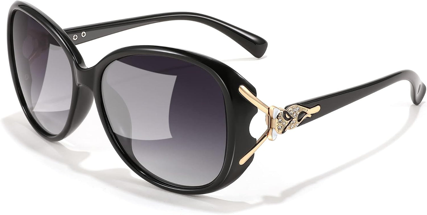 Black / 58 Millimeters | B08S72S9WR | FEISEDY Oversized Polarized Sunglasses Women Men Large Shades B2730