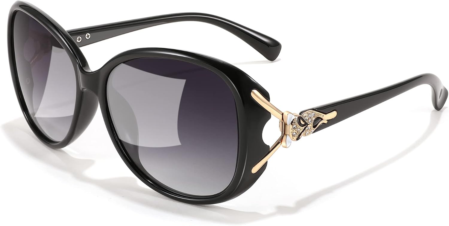 Black / 58 Millimeters | B08S72S9WR | FEISEDY Oversized Polarized Sunglasses Women Men Large Shades B2730