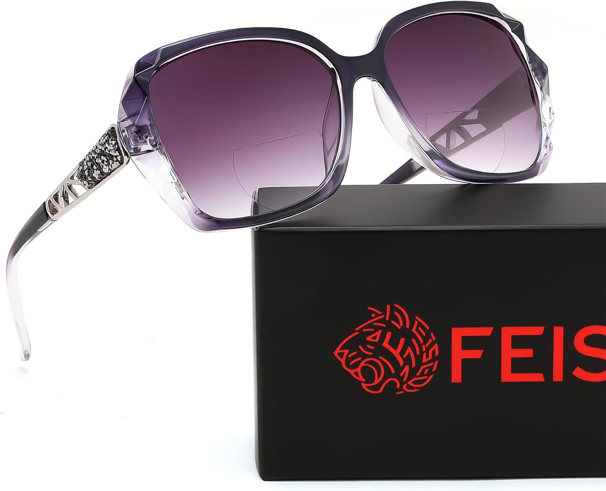 ÉÌƷͼƬ 8 | B0GSVYSZZX | FEISEDY Oversized Butterfly Bifocal Sunglasses Reader for Women B0353