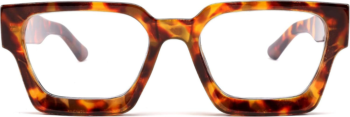 商品图片 2 | B0C1SQ2TX3 | FEISEDY Blue Light Blocking Glasses Thick Computer Eyewear Retro 90s Square Frame B2383