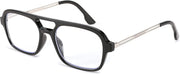 Black / 2.0 x | B0C65BTC4R | FEISEDY Retro Square Blue Light Blocking Reading Glasses for Women Men 70s Flat Aviator Glasses Anti-Fatigue Reader B2993