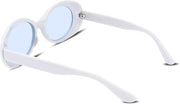 ÉÌƷͼƬ 87 | B074H8KFSZ | FEISEDY Sunglasses White Oval Clout Goggles for Women Men Retro Round Trendy Rimmed Clueless Costume Frame B2253