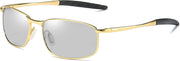 Gold Photochromic / 58 Millimeters | B07GSR9M2G | FEISEDY Rectangle Polarized Square Sunglasses for Men Women B2444