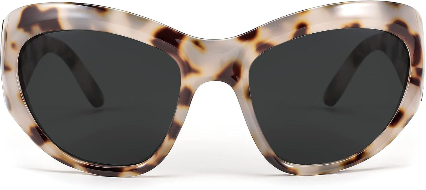 商品图片 18 | B0BQBWYZF6 | FEISEDY Trendy Y2k Sunglasses Women Men Oversized Shield Sunglasses Fashion Wrap Around Futuristic Glasses B2359
