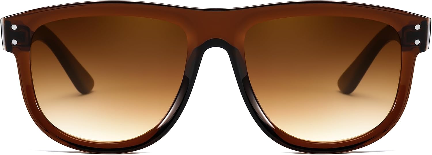商品图片 2 | B0D8JDCTKS | FEISEDY Square Sunglasses for Women Men Unisex Curved Style Shades Designer Sun Glasses B0214