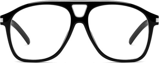 Black / 50 Millimeters | B0H86P2XF4 | FEISEDY Oversized Aviator Fashion Glasses for Women Men, Tortoise Trendy Eyeglasses, Retro Eyewear Frame for Daily Wear B0426