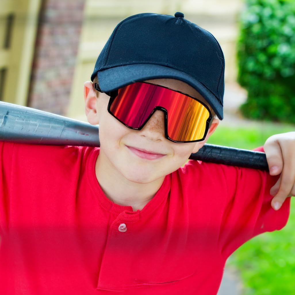 ÉÌƷͼƬ 30 | B0D73JNPNN | FEISEDY Kids Sunglasses Polarized Youth Baseball Sunglasses Sports Cycling Glasses for Boys Girls Age 4-8 B0183