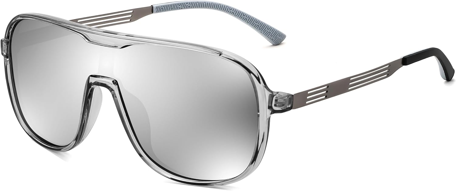 商品图片 25 | B0DSV55WLM | FEISEDY Polarized Sunglasses Men Women Mirrored One Piece Lens B0277