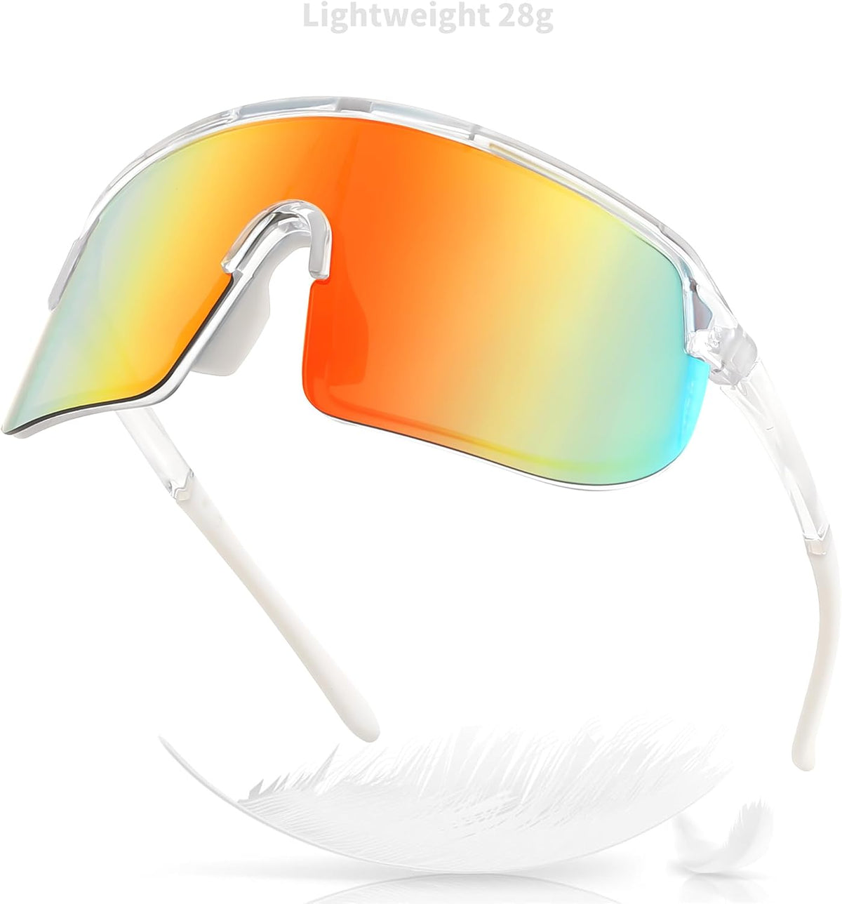 ÉÌƷͼƬ 30 | B0DGTRTMPX | FEISEDY Sports Sunglasses for Men and Women, Large Rectangular Lens, Baseball Cycling Running Sunglasses B0243